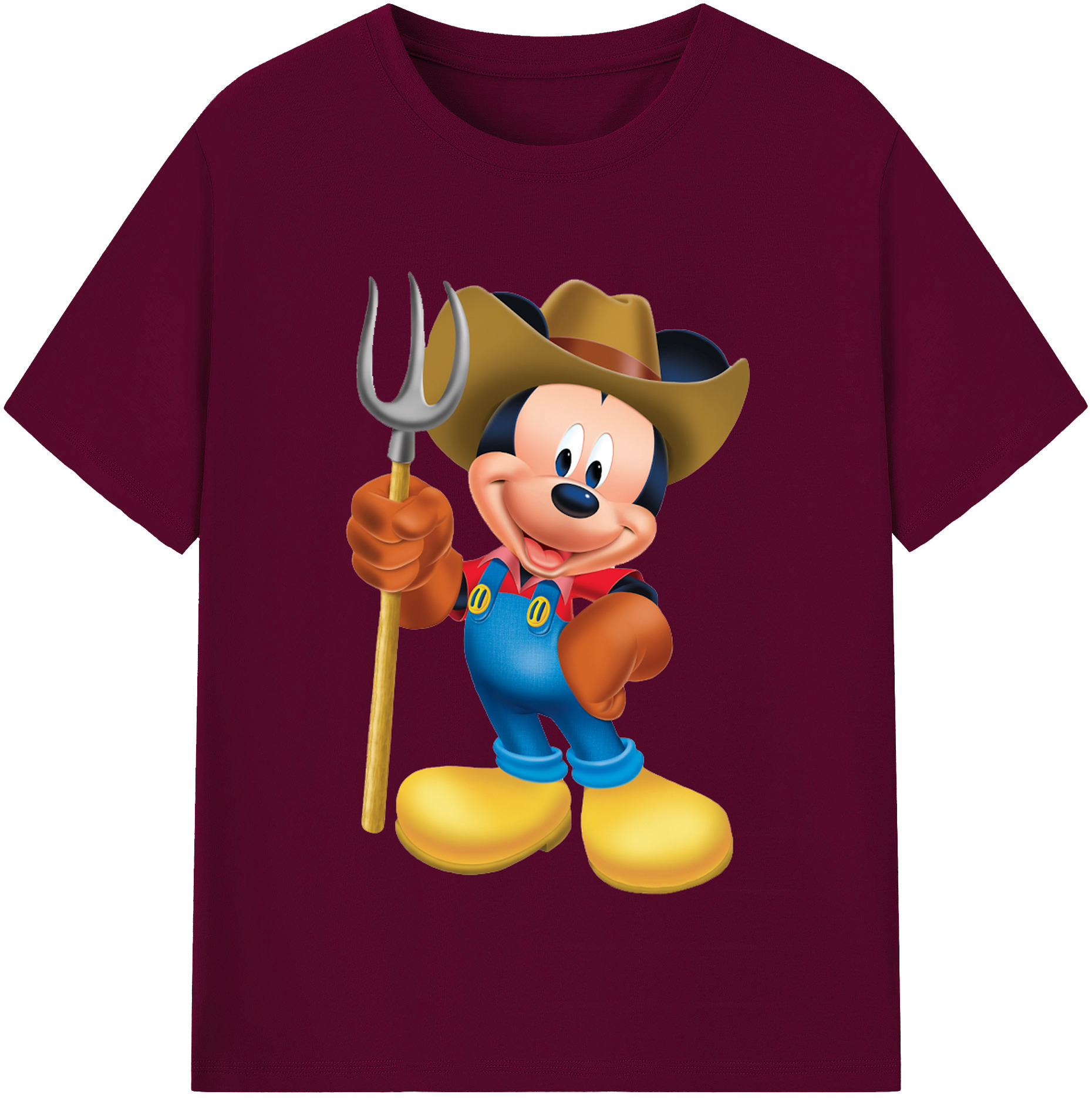 （画像用） ミッキーマウス Mickey Mouse レディースカジュアルプリントTシャツ（綿100％）
